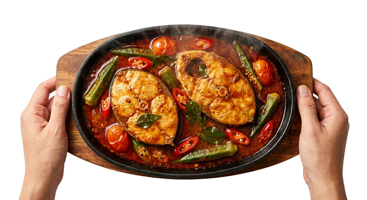 Asam Pedas in a bowl